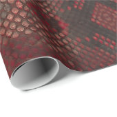 Papier Cadeau Impression Python rouge et noir (Coin rond)