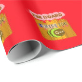 Papier Cadeau Impression Quirky Bee Art (Coin rond)