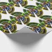 Papier Cadeau Impression radiale colorée (Coin)