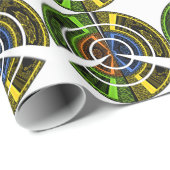 Papier Cadeau Impression radiale colorée (Coin rond)