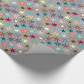 Papier Cadeau Impression Starburst moderne, couleurs de bijoux s (Coin)