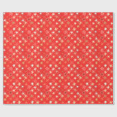 Papier Cadeau Impression Starburst Moderne, Orange Mandarin Fonc (Plat)