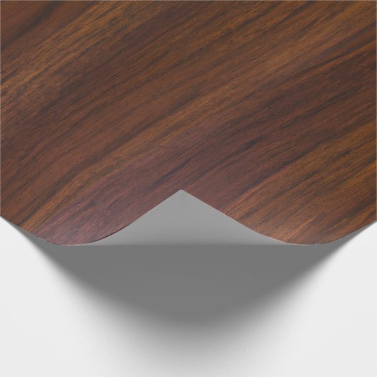 Papier Cadeau Impression texture en bois brun foncé (Coin)