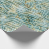 Papier Cadeau Impression turquoise Gold Zebra (Coin)