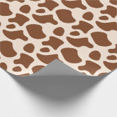 Papier Cadeau Impression vache rose et marron (Coin)