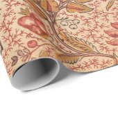 Papier Cadeau Impression végétale vintage de la vigne (Coin rond)