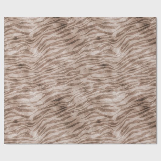 Papier Cadeau Impression Zebra Brown (Plat)