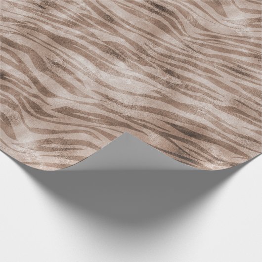 Papier Cadeau Impression Zebra Brown (Coin)