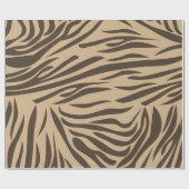 Papier Cadeau Impression Zebra Brown (Plat)