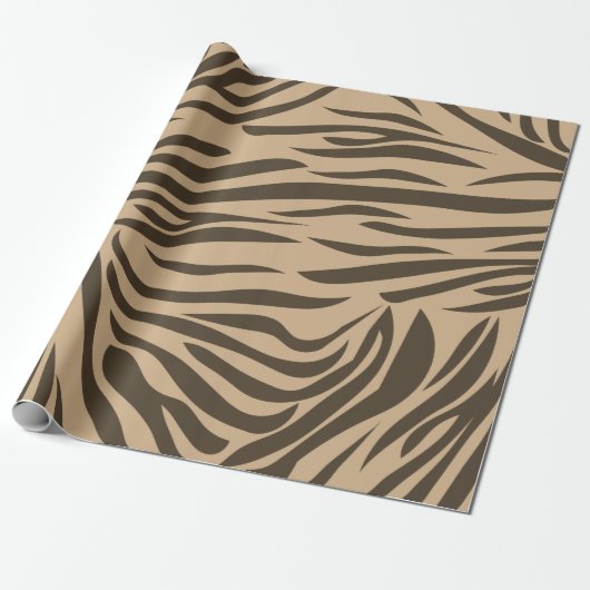 Papier Cadeau Impression Zebra Brown (Déroulé)