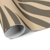 Papier Cadeau Impression Zebra Brown (Coin rond)