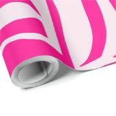 Papier Cadeau Impression zèbre rose (Coin rond)