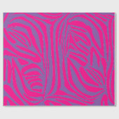 Papier Cadeau Impression zèbre rose (Plat)