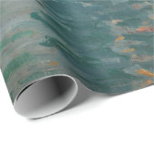 Papier Cadeau Impressionnisme Marin Tableau de Monet Lever du So (Coin rond)