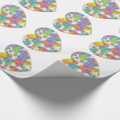 Papier Cadeau Impressionniste Pastel Valentine Hearts (Coin)