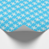 Papier Cadeau Impressions de flocon de neige - bleu et blanc (Coin)