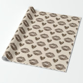 Papier Cadeau Imprimé chic beige et noir de léopard (Déroulé)