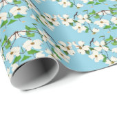 Papier Cadeau imprimé de fleurs de bois (Coin rond)