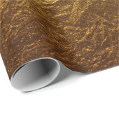 Papier Cadeau Imprimé Faux Gold Foil Parti de mariage moderne (Coin rond)