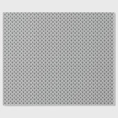 Papier Cadeau imprimé géométrique gris blanc (Plat)