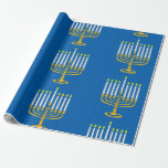 Papier Cadeau imprimé jaune menorah hanoukka<br><div class="desc">"Jaune menorah hanoukka tirage juif ",  "hanoukka jaune",  "menorah jaune",  "hanoukka menorah",  menorah,  "happy hanoukka",  channukah,  hannukah,  Hanoukka,  "juif"</div>
