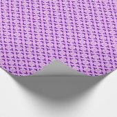 Papier Cadeau imprimé kimono floral, orchidée et violet (Coin)