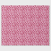 Papier Cadeau Imprimé léopard - Bordeaux et rose (Plat)