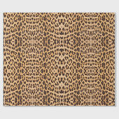 Papier Cadeau imprimé léopard fête sauvage chic girly safari (Plat)