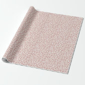 Papier Cadeau Imprimé léopard rose poudrée boho (Déroulé)