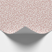 Papier Cadeau Imprimé léopard rose poudrée boho (Coin)
