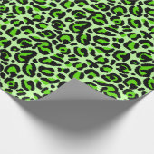 Papier Cadeau Imprimé léopard vert citron Taches de guépard (Coin)