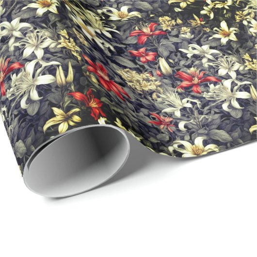 Papier Cadeau Imprimer couleur subtile Wild Honeysuckie (Coin rond)