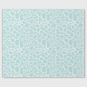 Papier Cadeau Imprimer Giraffe Bleue (Plat)