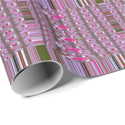 Papier Cadeau Imprimer l'art Motif Abstrait dense et complexe (Coin rond)