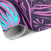 Papier Cadeau Imprimer le dessin de feuilles motifs (Coin rond)