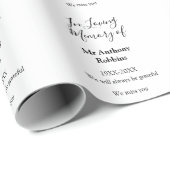 Papier Cadeau In Love souvenir du nom funéraire conservation de  (Coin rond)