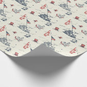 Papier Cadeau Independence Day 4th July (Coin)