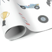 Papier Cadeau Indianapolis, In Course hippodrome de Racecar Spee (Coin rond)