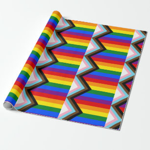 Papier Cadeau Indicateur de fierté de progression LGBTQ+