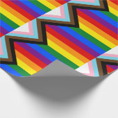 Papier Cadeau Indicateur de fierté de progression LGBTQ+ (Coin)