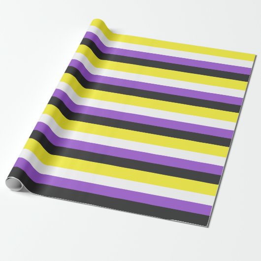 Papier Cadeau Indicateur de fierté non binaire (Déroulé)