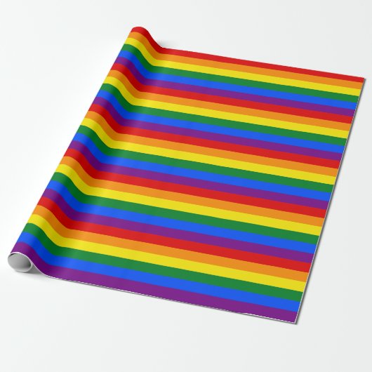 Papier Cadeau Indicateur de la fierté arc-en-ciel (Déroulé)