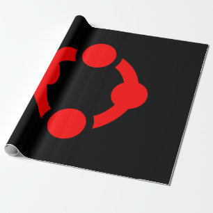 Papier Cadeau Indicateur de la fierté de créneau (noir)