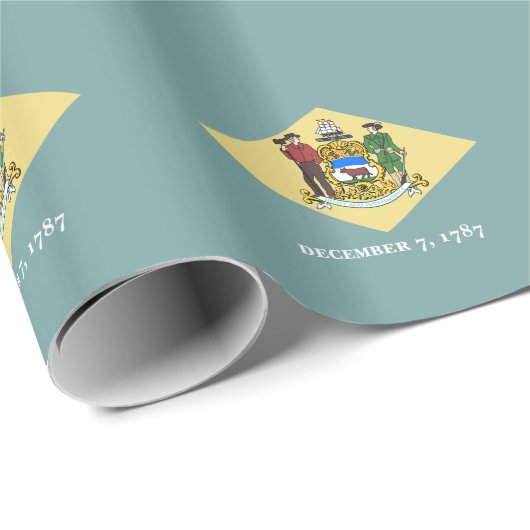 Papier Cadeau Indicateur d'état du Delaware (Coin rond)