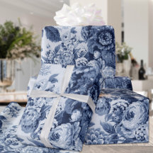 Indigo Bleu & Blanc Floral Vintage Toile No. 3