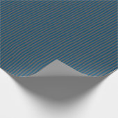 Papier Cadeau Indigo & Dark Gray Wonky Stripes (Coin)