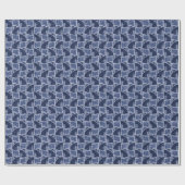 Papier Cadeau Indigo Patchwork : Texturé Checked Elegance (Plat)