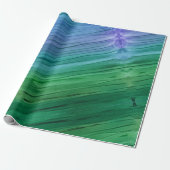 Papier Cadeau Indigo riche, vert profond et améthyste (Déroulé)