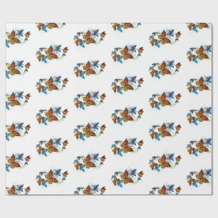 Papier Cadeau Infinité de papillons monarques