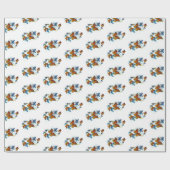 Papier Cadeau Infinité de papillons monarques (Plat)
